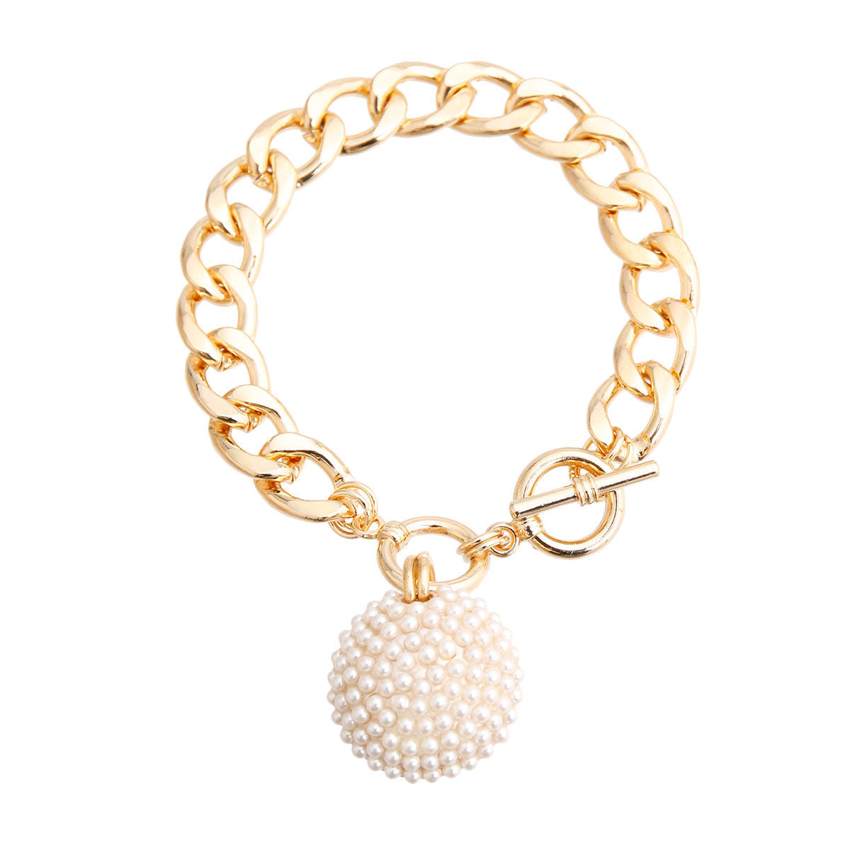 Cream Pearl Ball Charm Bracelet