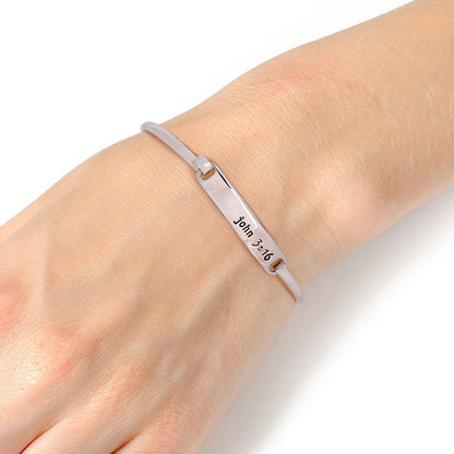 John 3:16 Silver Hook Bangle